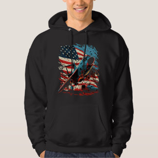 Memorial Day Red Poppy Flower Eagle USA Flag 4th o Hoodie