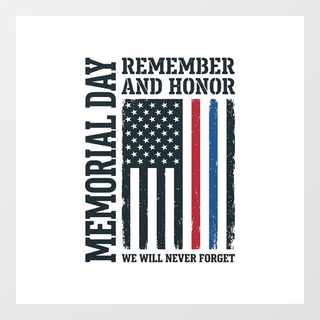Memorial Day Remember And Honour Tribute Vector De (Sheet)