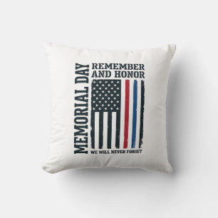 Memorial Day Remember And Honour Tribute Vector De Cushion