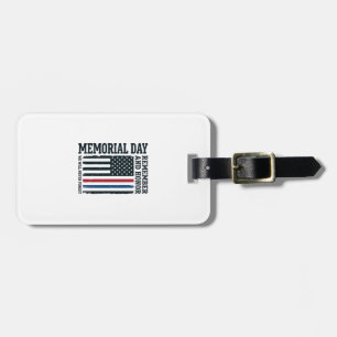 Memorial Day Remember And Honour Tribute Vector De Luggage Tag