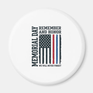 Memorial Day Remember And Honour Tribute Vector De Magnet