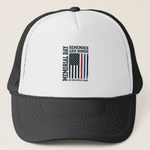 Memorial Day Remember And Honour Tribute Vector De Trucker Hat