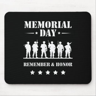 Memorial Day Remember Honour Military Troops Tribu Mouse Pad