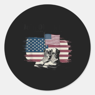 Memorial Day Remember The Fallen Patriotic Soldier Classic Round Sticker