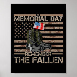 Memorial Day Remember The Fallen Veteran Military Poster