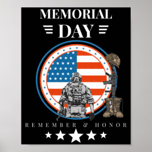 Memorial Day Remember The Fallen Veteran Military Poster