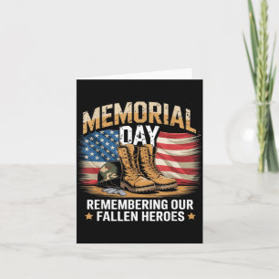 Memorial Day Remembering Fallen Heroes Aamerican Card