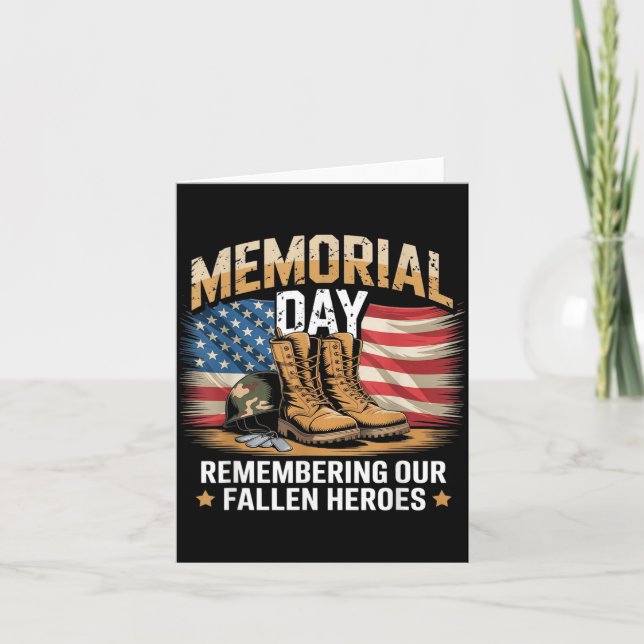 Memorial Day Remembering Fallen Heroes Aamerican Card (Front)