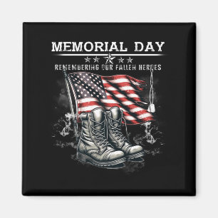 Memorial Day Remembering Fallen Heroes Flag Magnet