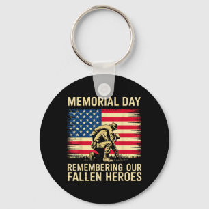 Memorial Day Remembering Fallen Heroes Men Women Key Ring