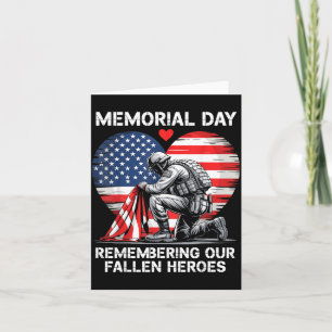 Memorial Day Remembering Fallen Heroes Patriotic Card