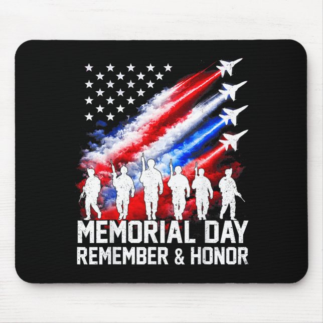 Memorial Day Remembering Fallen Heroes Patriotic Mouse Pad (Front)