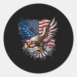 Memorial Day Remembering Our Fallen Heroes 4th Of  Classic Round Sticker