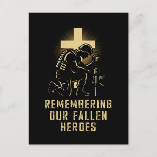 Memorial Day Remembering Our Fallen Heroes US Fait Holiday Postcard