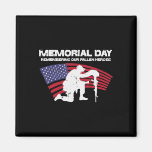 Memorial Day Remembering Our Fallen Heroes US Flag Magnet