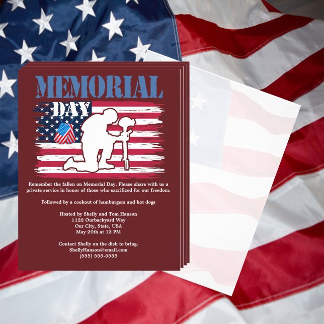Memorial Day Remembrance of Fallen Flag Cookout Flyer (Creator Uploaded)