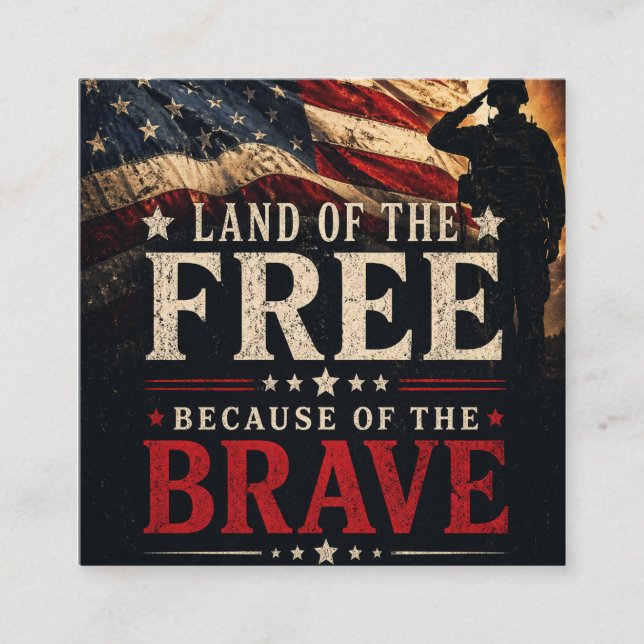 Memorial Day  Square Business Card (Front)