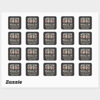 memorial day square sticker