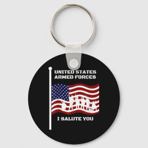 Memorial Day T Shirt United States Armed Forces I Key Ring