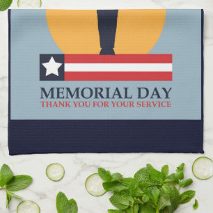 Memorial Day , Thank You for your service Tea Towel
