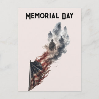Memorial Day Tribute American Flag Design Postcard