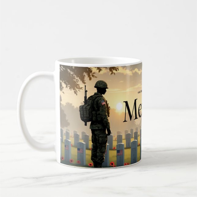 Memorial Day Tribute Artwork – Honouring American Coffee Mug (Left)