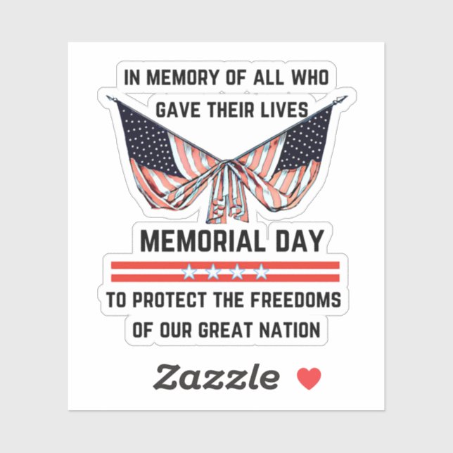 Memorial Day Tribute Sticker (Sheet)