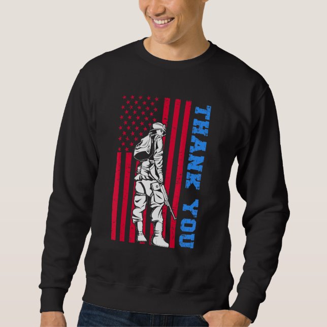 Memorial Day Usa Flag Heart American Patriotic App Sweatshirt (Front)