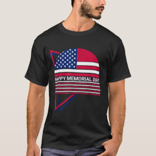 Memorial Day USA Flag Patriotic Happy Memorial Day T-Shirt