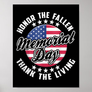 Memorial Day Veteran Honour Fallen Thank Living Pa Poster