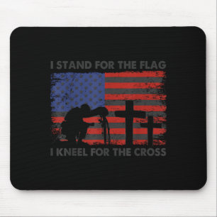 Memorial Day Veteran Stand For The Flag Kneel For Mouse Pad