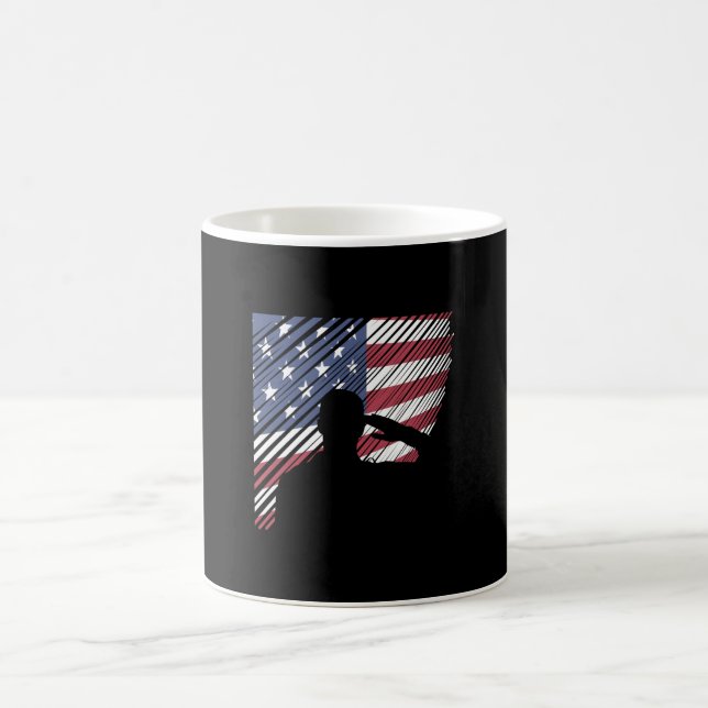 Memorial Day Veterans Day US Flag Soldier Coffee Mug (Center)