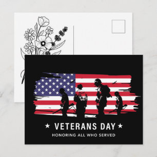 Memorial Day Veterans Tribute American Flag 2026 Holiday Postcard