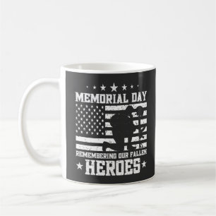 Memorial Day Vintage Design Veterans Day USA Flag  Coffee Mug