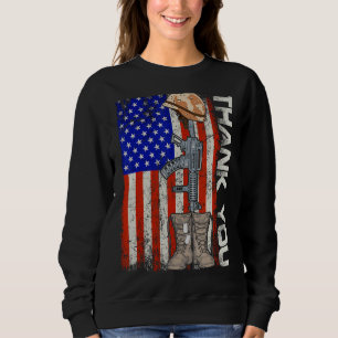 Memorial Day We Will Never Forget Thank You Vetera Sweatshirt