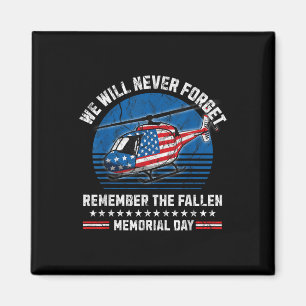Memorial Day We Will Never Forget Usa Flag Magnet