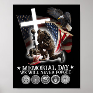 Memorial Day We Will Never Forget Veteran Lovers Poster