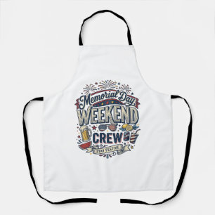 Memorial Day Weekend Crew Vintage Patriotic Shirt_ Apron