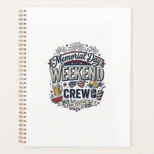 Memorial Day Weekend Crew Vintage Patriotic Shirt_ Planner