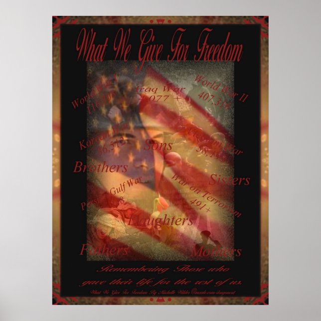 Memorial Day What we give for Freedom Poster (Front)