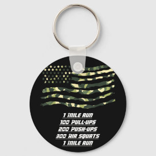 Memorial day workout usa flag memorial day Memoria Key Ring