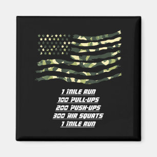 Memorial day workout usa flag memorial day Memoria Magnet