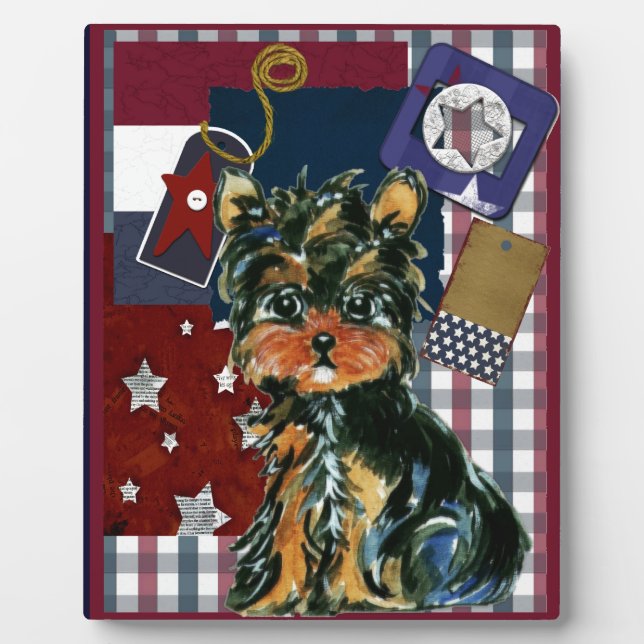 MEMORIAL DAY YORKIE PLAQUE (Front)