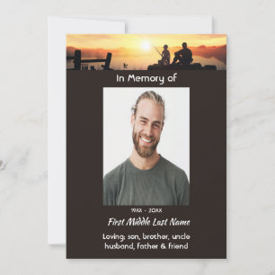 Memorial Father Son Fishing Fisherman Invitation