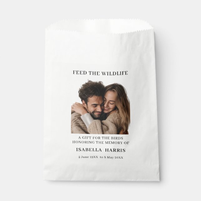 Memorial Feed the Birds Favour Design Bag (Front)