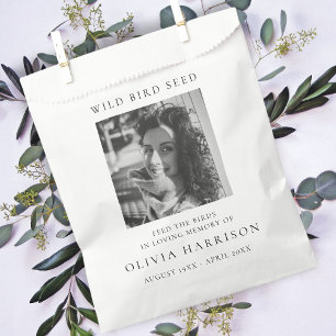 Memorial Feed the Birds   Seed Packet Funeral Favour Bag