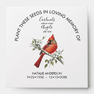 Memorial Flower Seeds Cardinal Envelope