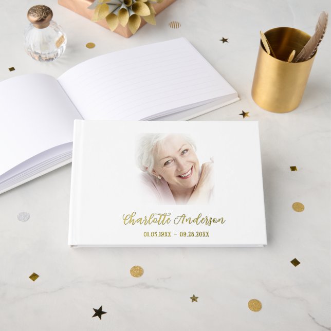 Memorial Foil Guestbook (Front Open)