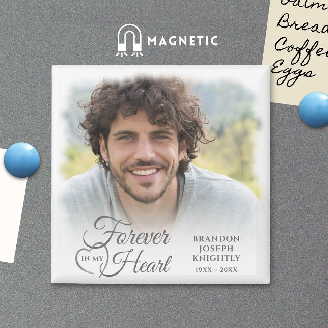 Memorial FOREVER IN MY HEART Photo Keepsake Magnet (Creator Uploaded)
