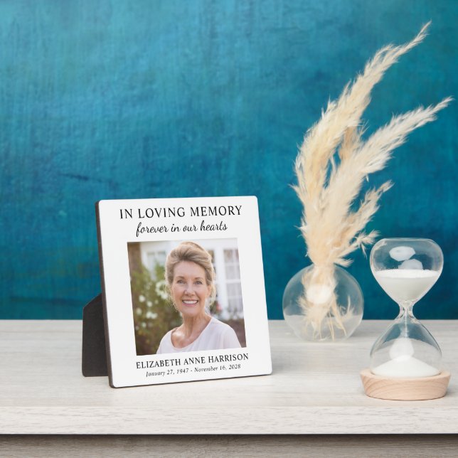 Memorial Forever In Our Hearts Photo Plaque (Insitu)